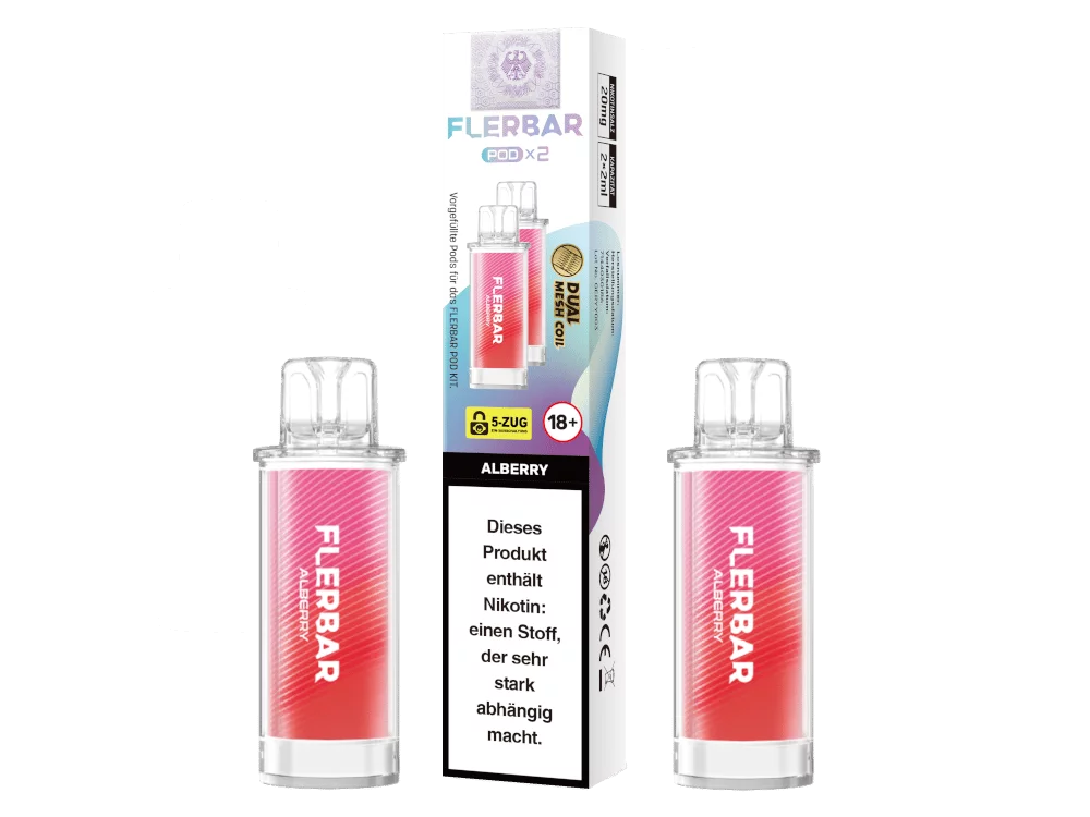 flerbar-pod-20mg-alberry_v1_1000x750.png 2x Flerbar - Prefilled Pod - Alberry