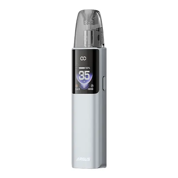 voopoo-argus-g4-2.jpg VooPoo Argus G4 Pod Kit in Silber mit Display, Frontalansicht