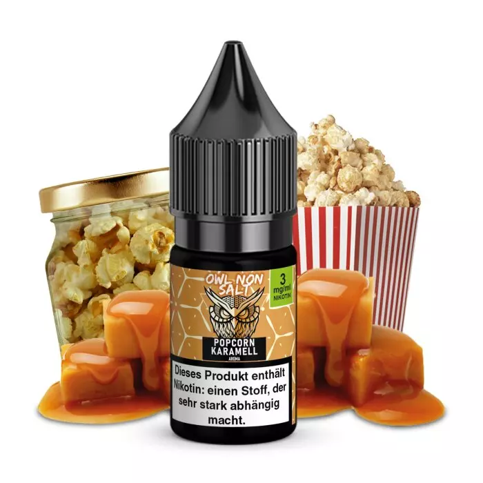 OWL Non-Salt - Popcorn Karamell - 10ml Liquid