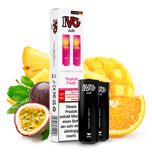 2x IVG Air Prefilled Pod - Tropical Fruits - 20mg/ml