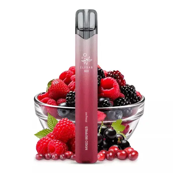 ELFB114_600x600.png Elfbar 800 Einweg E-Zigarette Mixed Berries in Dunkelrot mit Himbeeren, Brombeeren und Johannisbeeren