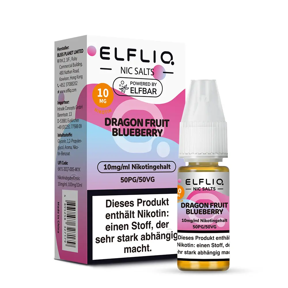 Elfliq Dragon Fruit Blueberry - 10ml Nikotinsalz-Liquid