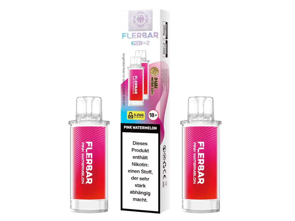 flerbar-pod-20mg-pink-watermelon_v1_1000x750.png 2x Flerbar - Prefilled Pod - Pink Watermelon