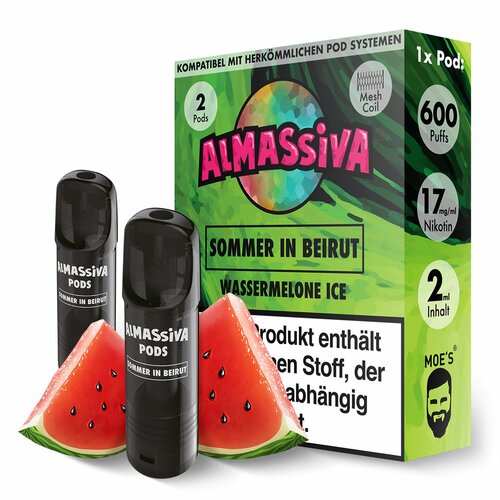2x Al Massiva Prefilled Pods - Sommer in Beirut - 17mg/ml
