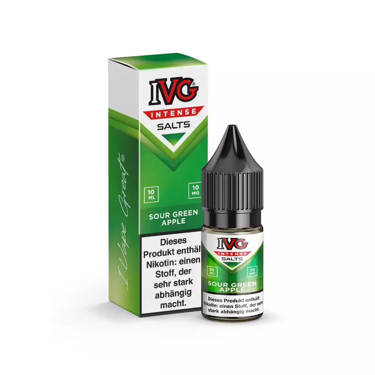 Intense Salts - Sour Green Apple - 10ml Nikotinsalz-Liquid