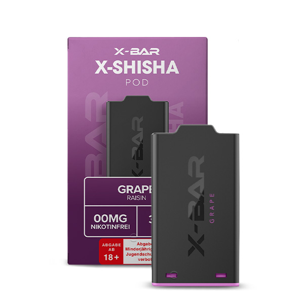 1x X-Shisha by X-Bar Prefilled Pod - Grape 0mg/ml