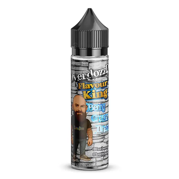 Lädla Juice OverdozzD Berry Cream Dream Longfill – 60ml Flasche mit Flavour King Motiv, Nahaufnahme Etikett