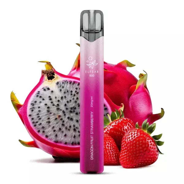 ELFB108_600x600.png Elfbar 800 Einweg E-Zigarette in Pink-Rot mit Drachenfrucht und Erdbeeren, 20 mg/ml