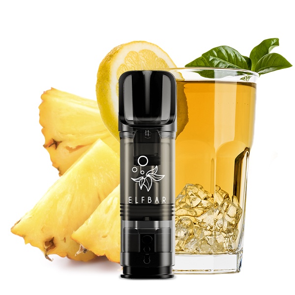 Elfbar Elfa Prefilled Pod Pineapple Lemon Qi 20mg/ml – schwarzer Pod vor Ananas und Zitrone