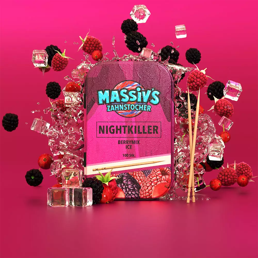 Massiv Nightkiller - 100 Zahnstocher in einer Metallbox