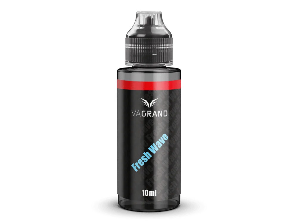 Vagrand_Longfill_10ml_Fresh-Wave_1000x750.png Vagrand Fresh Wave Longfill Flasche 10ml schwarz mit blau-rotem Schriftzug