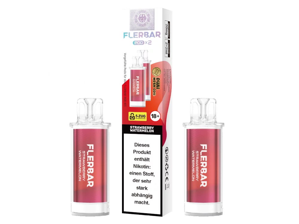flerbar-pod-20mg-strawberry-watermelon_v1_1000x750.png 2x Flerbar - Prefilled Pod - Strawberry Watermelon