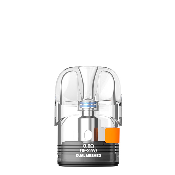 Aspire Pixo Dual Meshed Ersatz Pod transparent mit orangefarbenem Coil, 0,6 Ohm