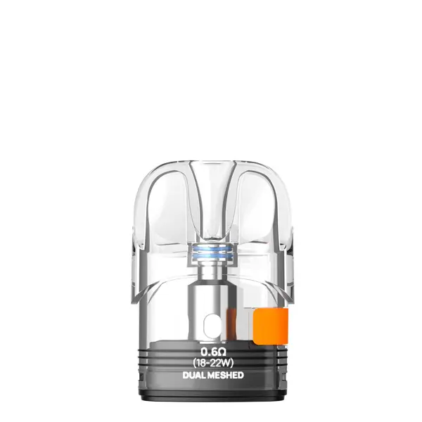 Aspire Pixo Dual Meshed Ersatz Pod transparent mit orangefarbenem Coil, 0,6 Ohm