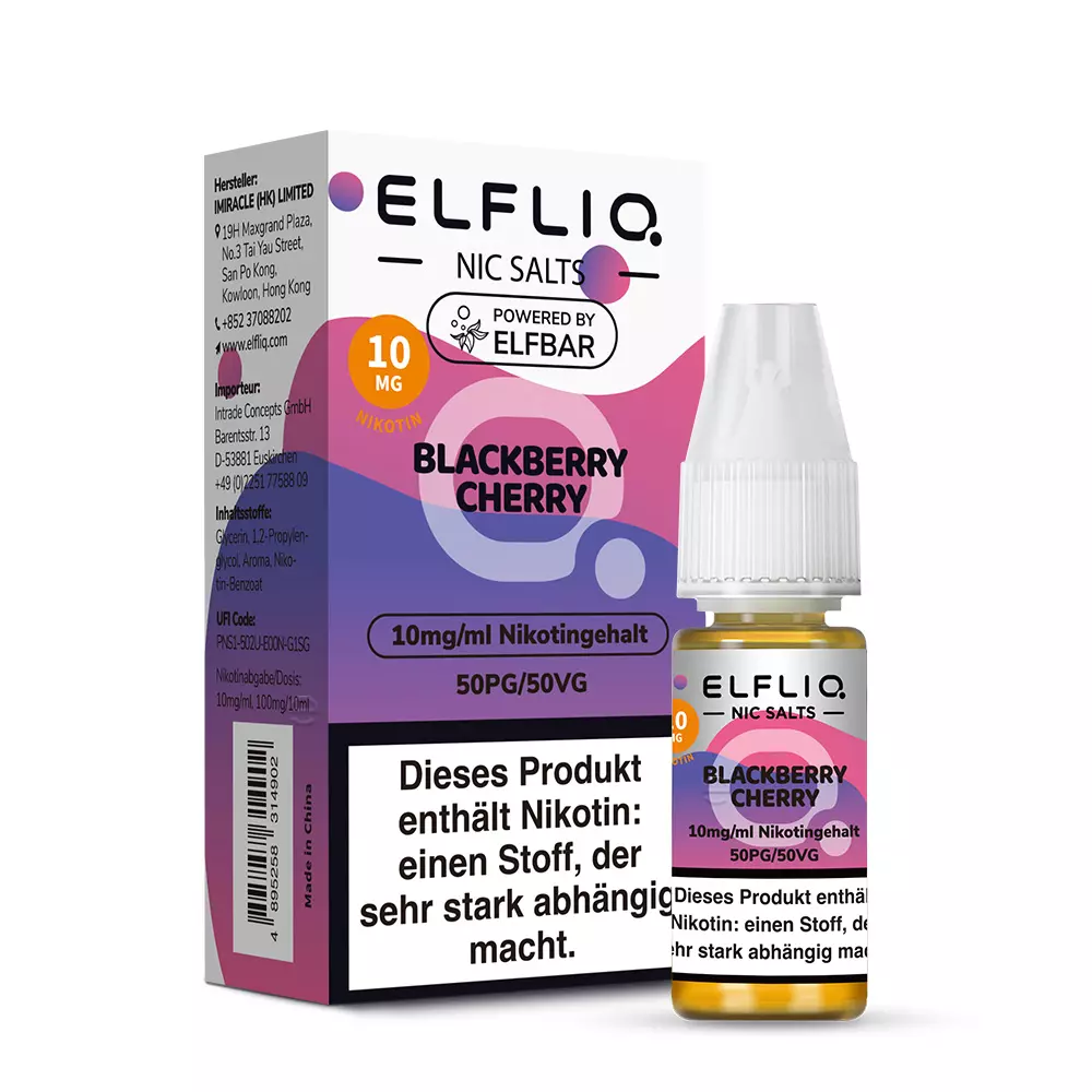 Elfliq Blackberry Cherry - 10ml Nikotinsalz-Liquid