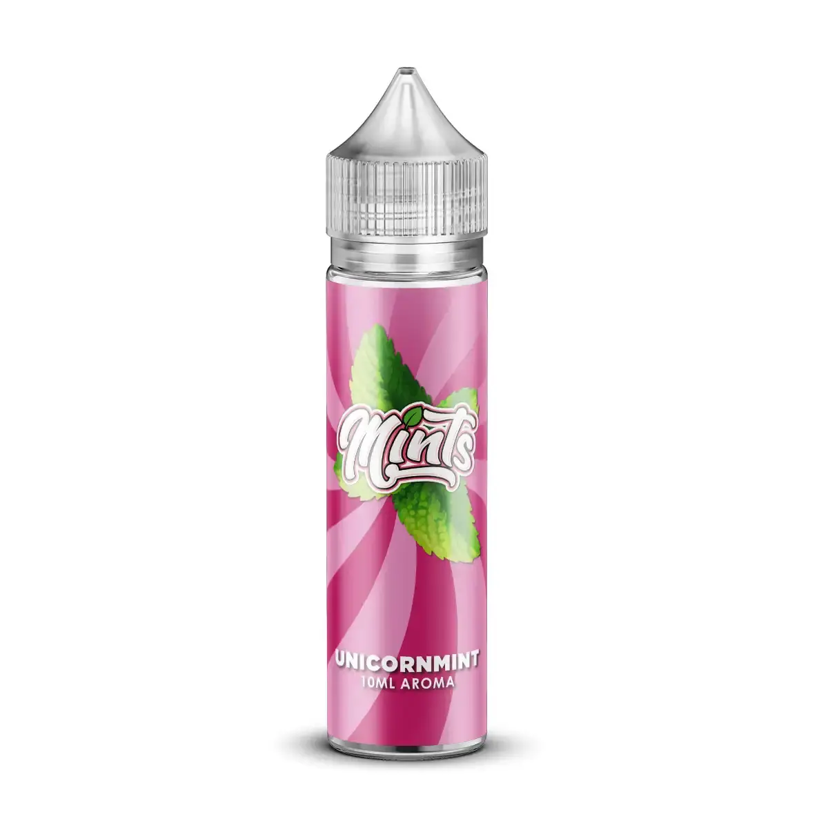 Mints Unicorn Mint Longfill 60-ml-Flasche in Pink mit Minzblatt-Motiv