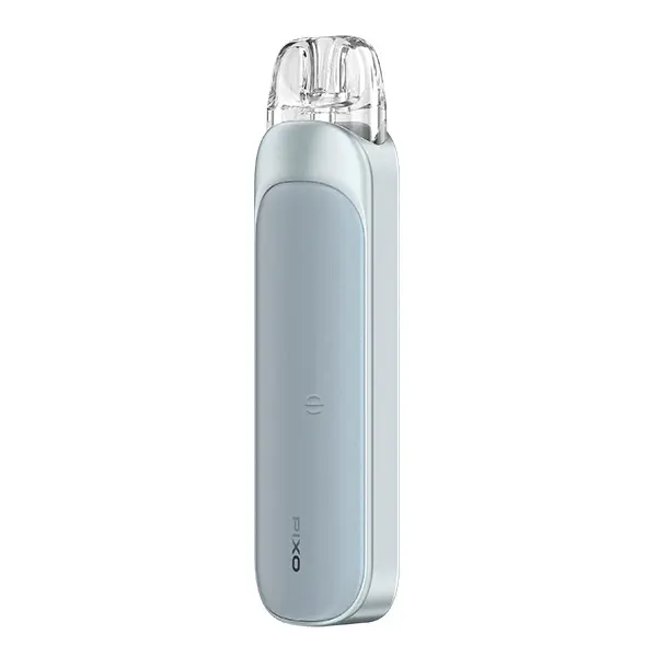 Aspire Pixo Pod Kit in Hellblau – kompaktes Pod-System mit transparentem Tank, Frontansicht