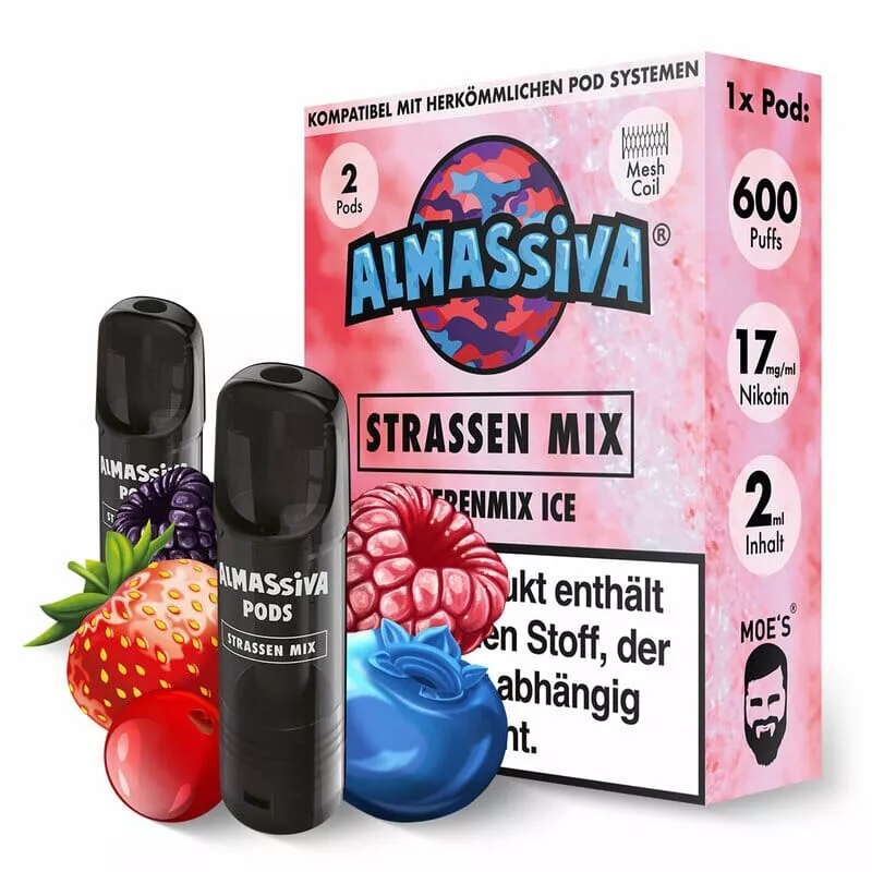 2x Al Massiva Prefilled Pods - Strassen Mix - 17mg/ml
