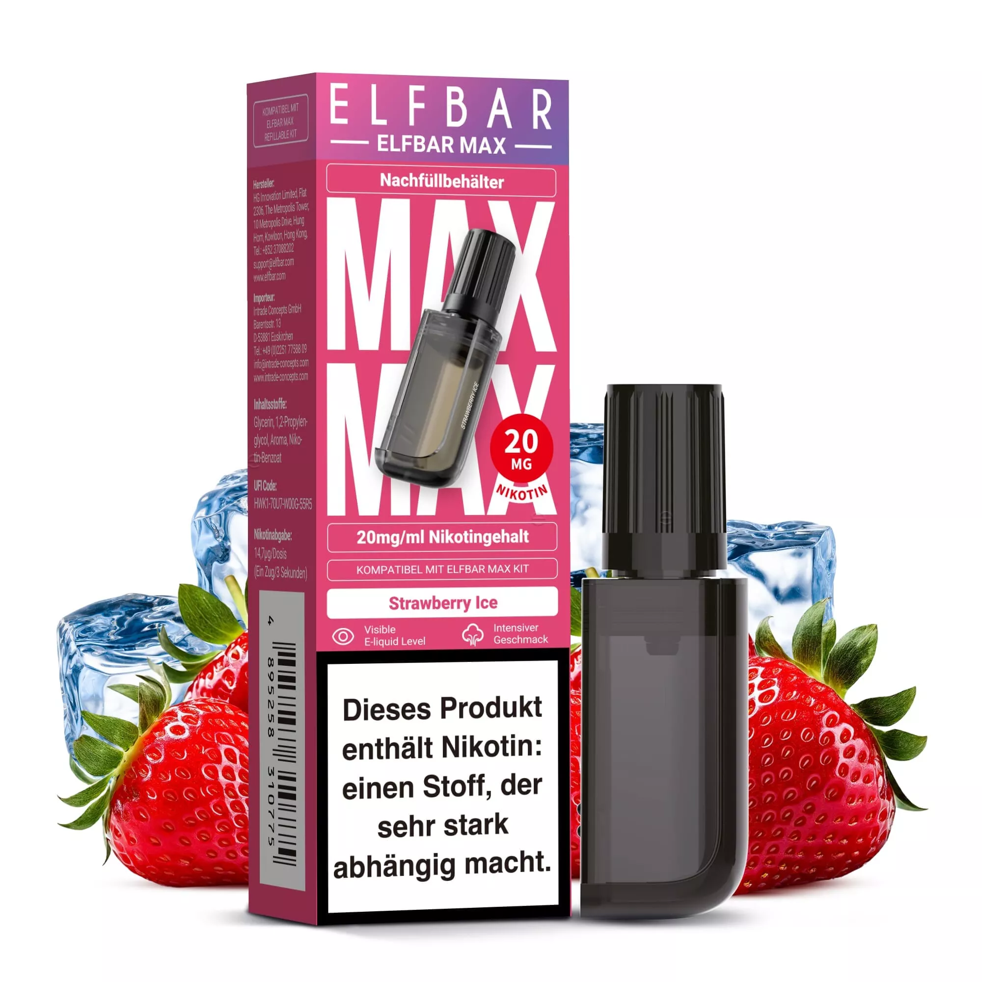 Elfbar Max - Strawberry Ice - Nachfüllbehälter