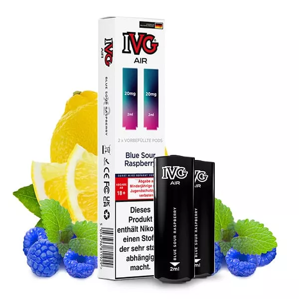 2x IVG Air Prefilled Pod - Blue Sour Raspberry - 20mg/ml