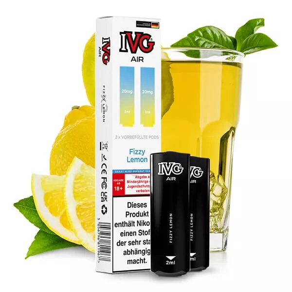 2x IVG Air Prefilled Pod - Fizzy Lemon - 20mg/ml
