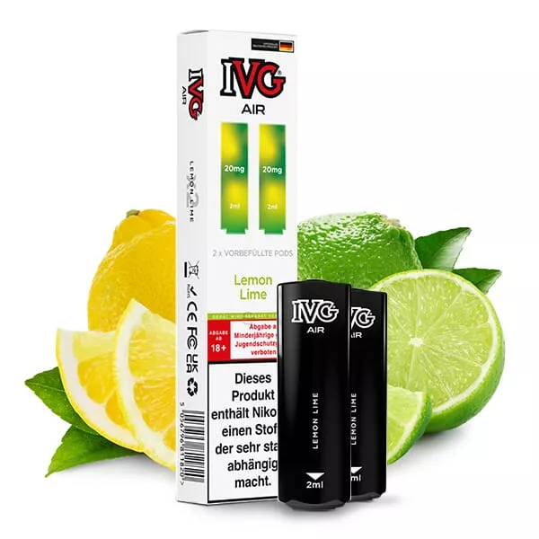 2x IVG Air Prefilled Pod - Lemon Lime - 20mg/ml