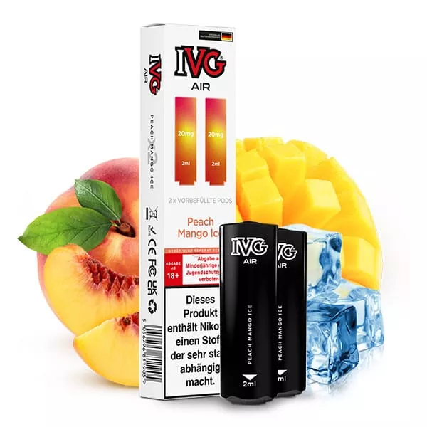 2x IVG Air Prefilled Pod - Peach Mango Ice - 20mg/ml