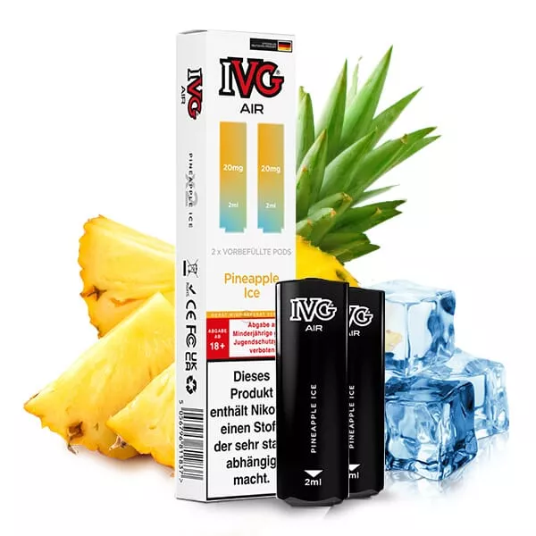 2x IVG Air Prefilled Pod - Pineapple Ice - 20mg/ml
