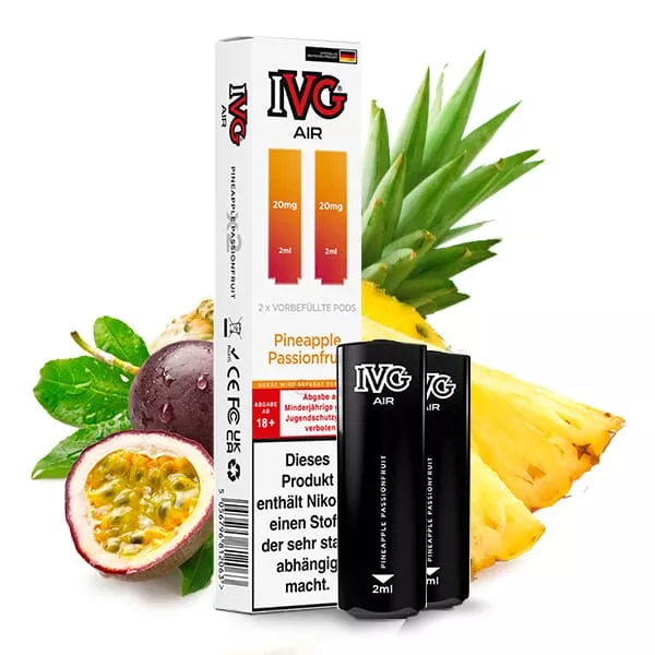 2x IVG Air Prefilled Pod - Pineapple Passionfruit - 20mg/ml