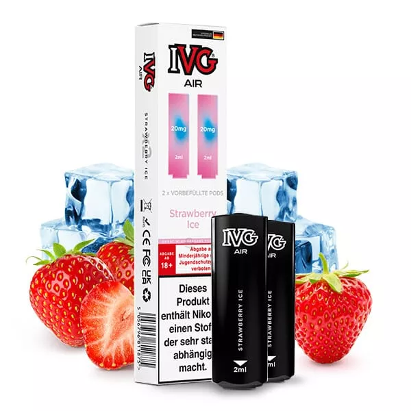 2x IVG Air Prefilled Pod - Strawberry Ice - 20mg/ml