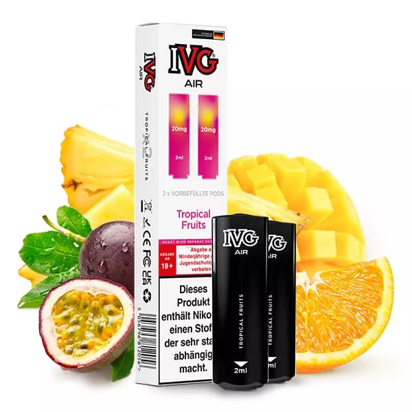 2x IVG Air Prefilled Pod - Tropical Fruits - 20mg/ml