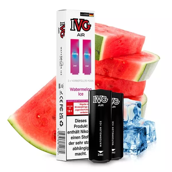 2x IVG Air Prefilled Pod - Watermelon Ice - 20mg/ml