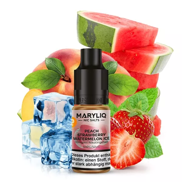 Maryliq Peach Strawberry Watermelon Ice - 10ml Nikotinsalz-Liquid