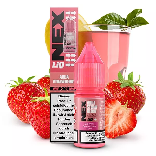 NexLiq - Aqua Strawberry - 10ml Nikotinsalz-Liquid