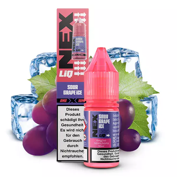 NexLiq - Sour Grape Ice - 10ml Nikotinsalz-Liquid