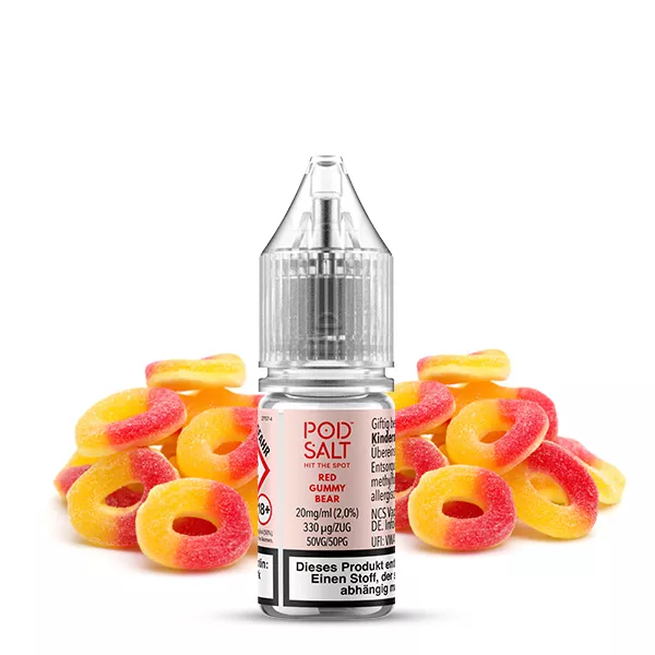 PodSalt - Xtra Red Gummy Bear - 10ml Nikotinsalz-Liquid