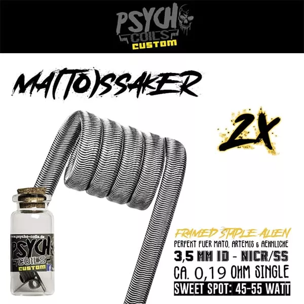 2x Psycho Coils - Ma(To)ssaker 2.0 Coil 0.19 Ohm