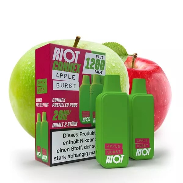 2x Riot Squad Connex - Apple Burst - Prefilled Pods