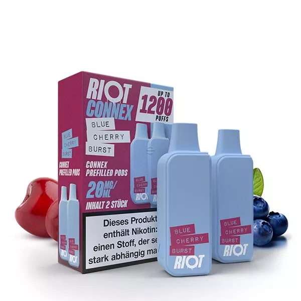 2x Riot Squad Connex - Blue Cherry Burst - Prefilled Pods