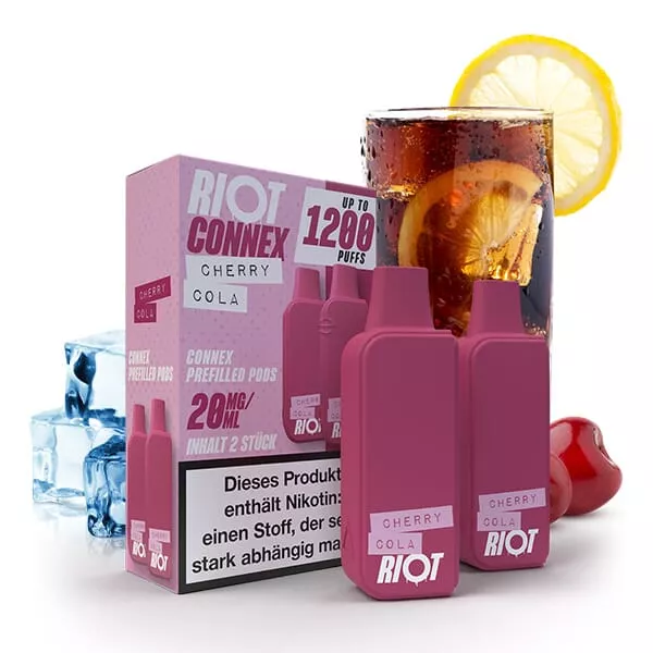 2x Riot Squad Connex - Cherry Cola - Prefilled Pods