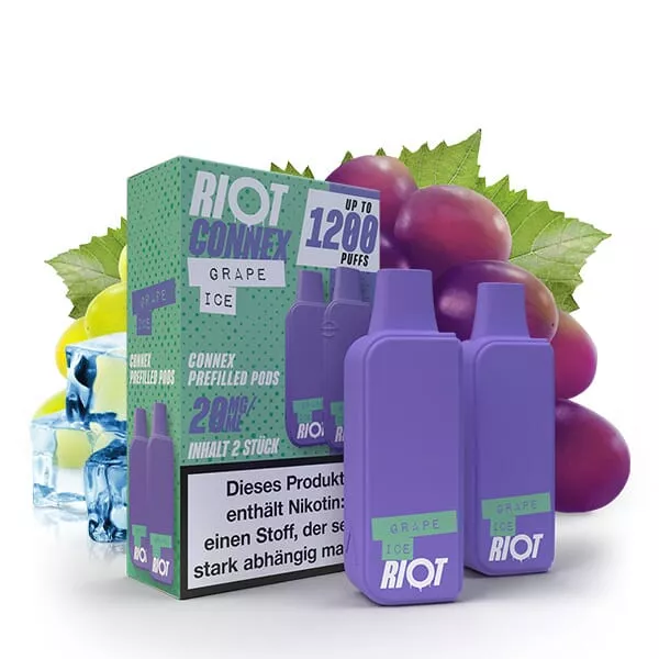 2x Riot Squad Connex - Grape Ice - Prefilled Pods