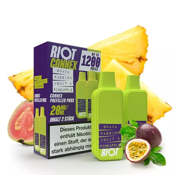 2x Riot Squad Connex - Guava Passionfruit & Pineapple - Prefilled Pods