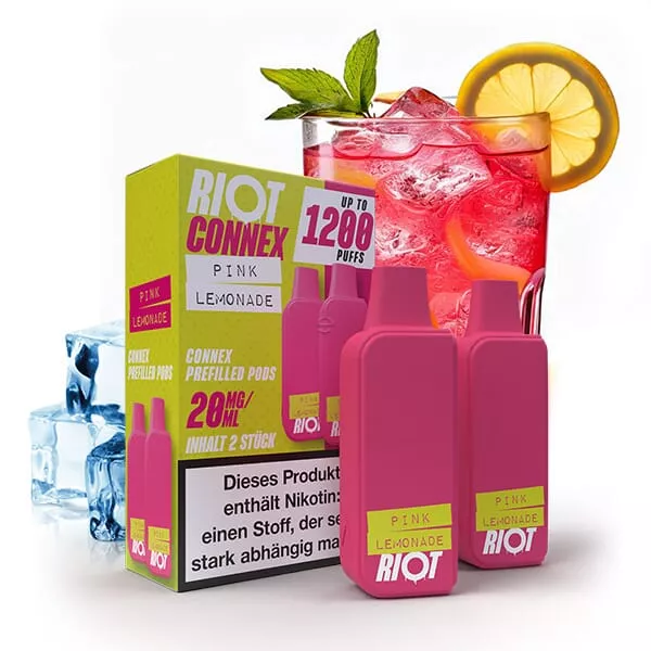 2x Riot Squad Connex - Pink Lemonade - Prefilled Pods