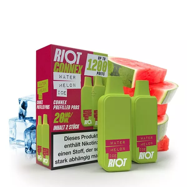 2x Riot Squad Connex - Watermelon Ice - Prefilled Pods
