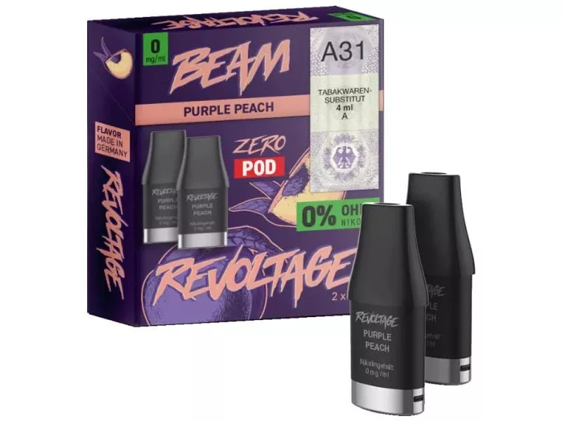 2x Revoltage Beam Prefilled Pod - Purple Peach