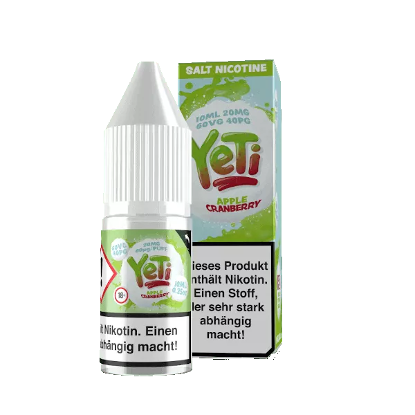 Yeti - 10ml Nikotinsalz Liquid - Apple Cranberry