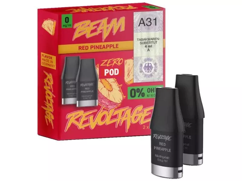 2x Revoltage Beam Prefilled Pod - Red Pineapple