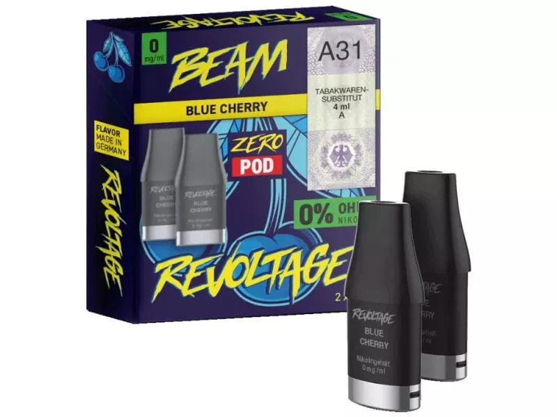 2x Revoltage Beam Prefilled Pod - Blue Cherry