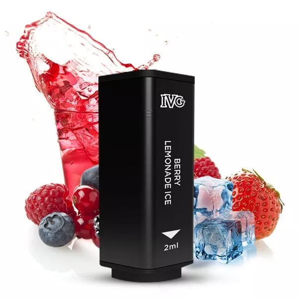 2x IVG 2400 4 Pod System Prefilled Pod - Berry Lemonade Ice 20mg/ml