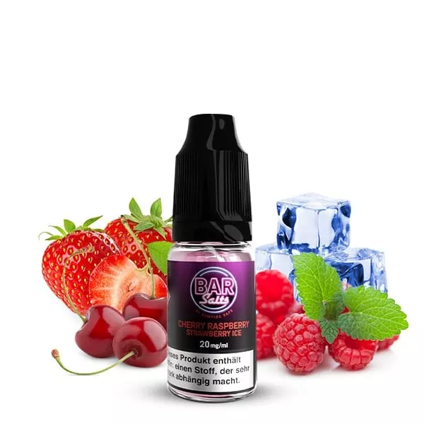 Bar Salts Cherry Raspberry Strawberry Ice - 10ml Nikotinsalz-Liquid